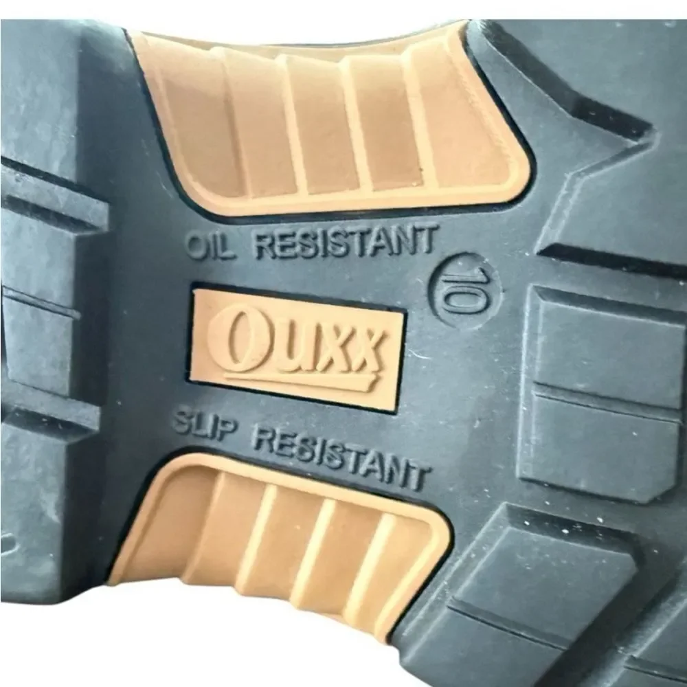 OUXX Men's 10 Wide Steel Toe Work Boots Tan Leather ASTM F2413-18 NEW
